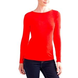 J.Crew Bright Red Long Sleeve Tee